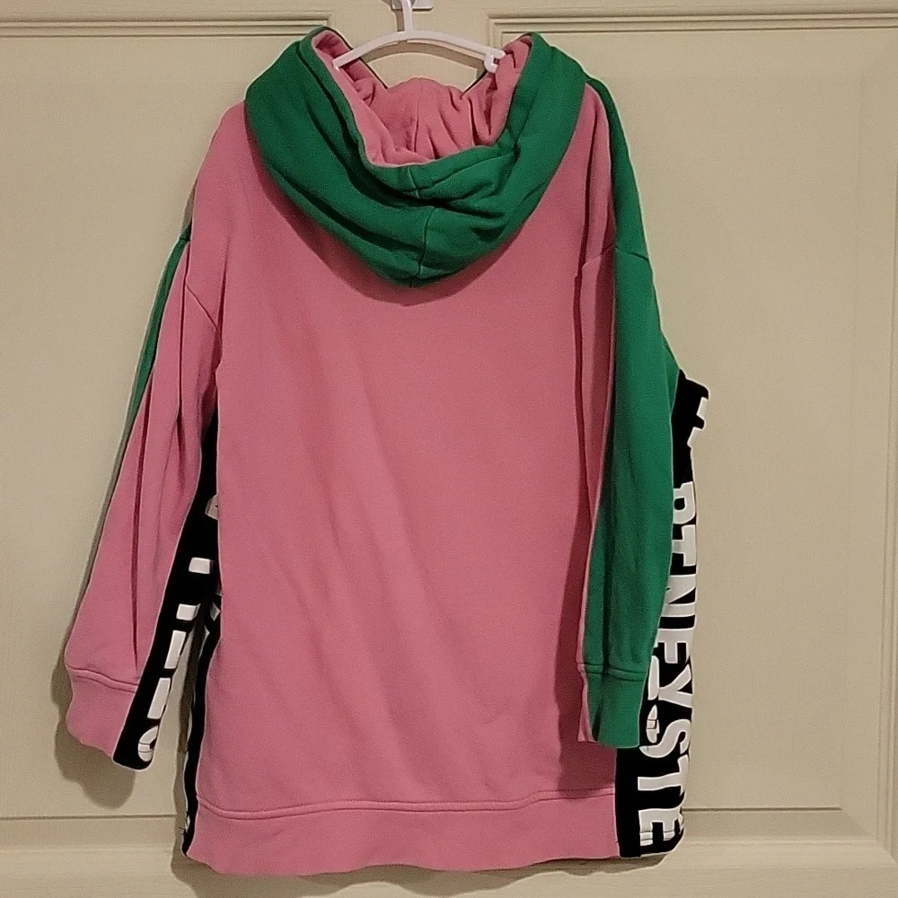 Stella McCartney Kids Green Logo Tape Hoodie Dress - Picture 3 of 5
